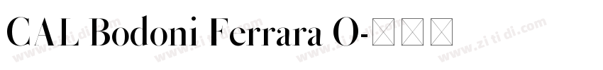 CAL Bodoni Ferrara O字体转换